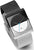 Orologio unisex con quadrante nero e lancetta blu, cassa argentata, cinturino in maglia