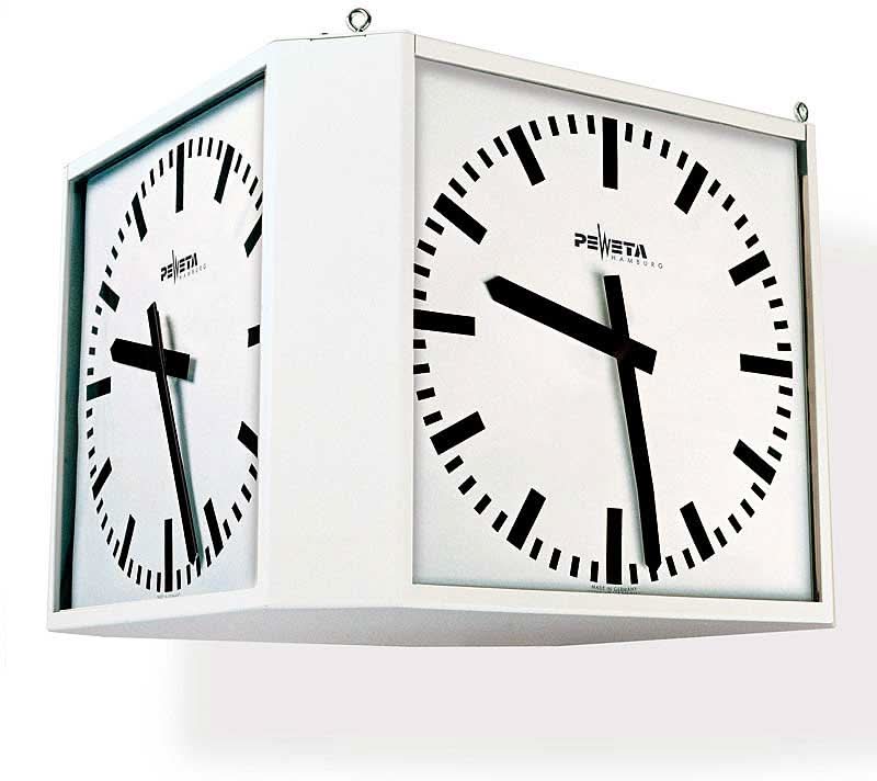 Orologio da parete Peweta 56,5x56,5x56,5 cm Metallo • Quadrante a 4 lati • Radiocontrollato