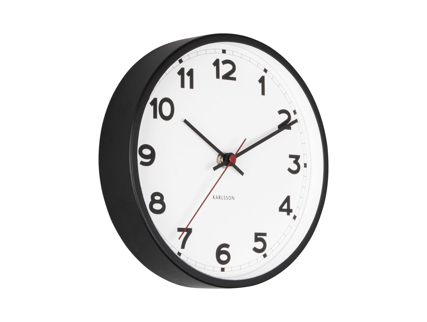 Karlsson New Classic Small KA5846WH Wanduhr Weiß • Geräuschloses Sweep-Uhrwerk • Zeitloses Design