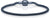 Bracciale intrecciato in acciaio inossidabile con cordino blu scuro e chiusura