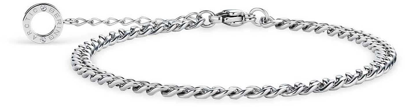 Bracciale a catena corazzata in acciaio inossidabile color argento - Bering Jewelry Modello: 649-17-190