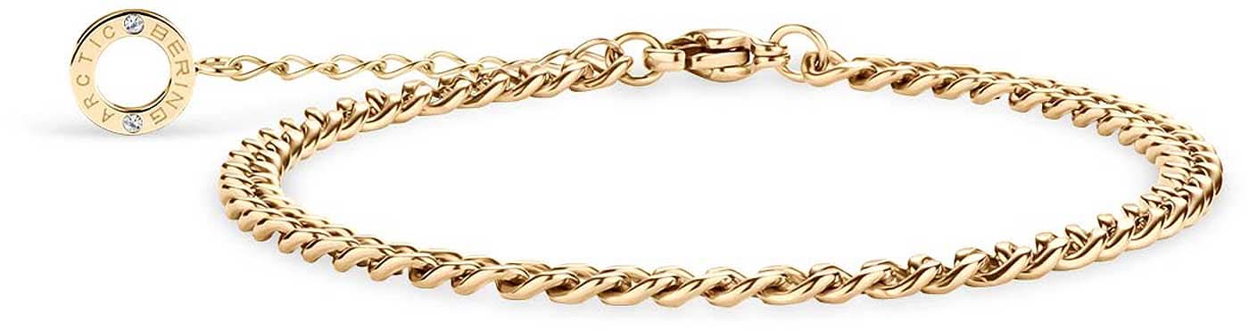 Bracciale a catena barbazzale in acciaio inox placcato oro giallo IP - Bering Jewelry Modello: 649-27-190