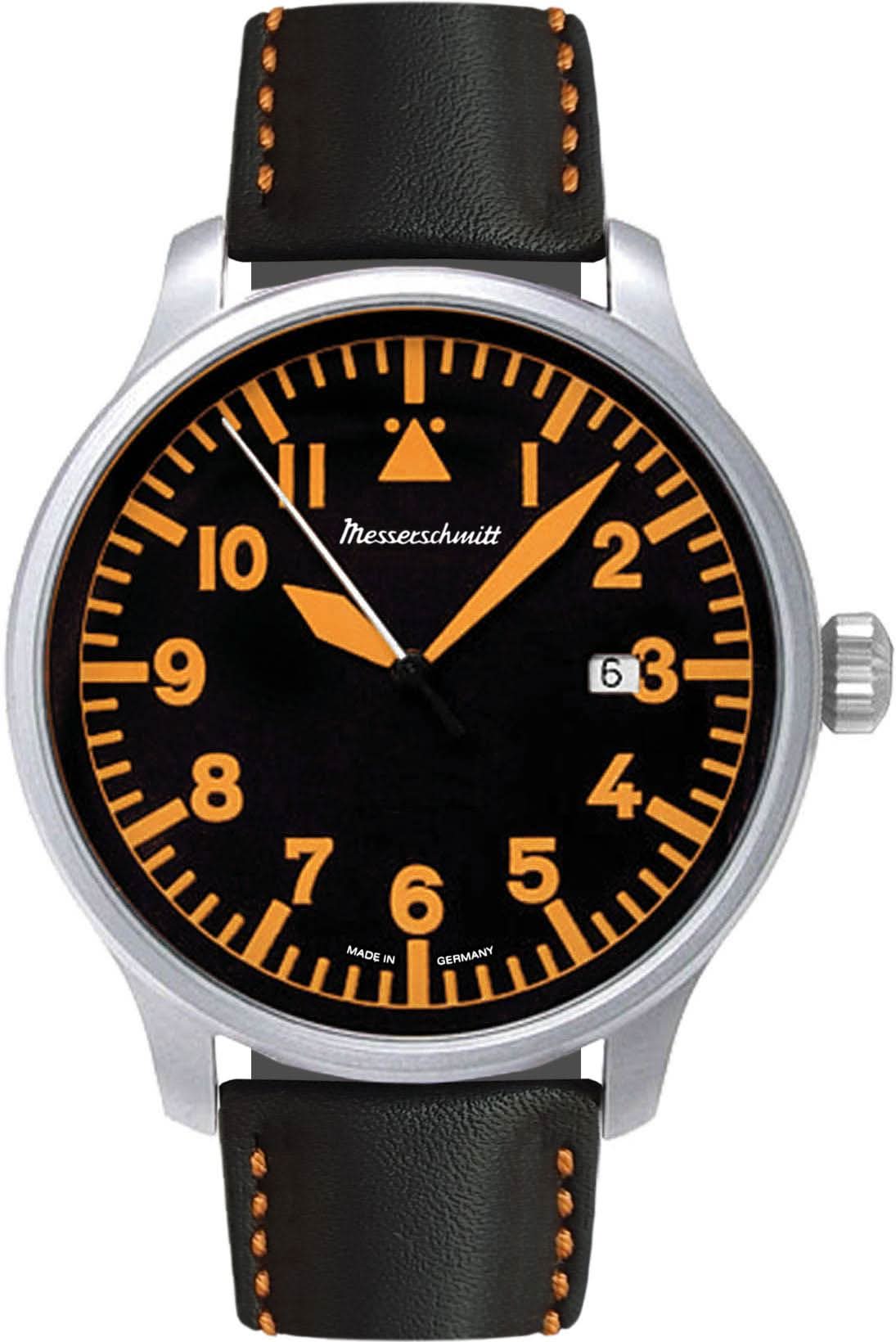 Orologio da uomo Messerschmitt Flieger ME-42OBL • Design storico da aviatore • Made in Germany