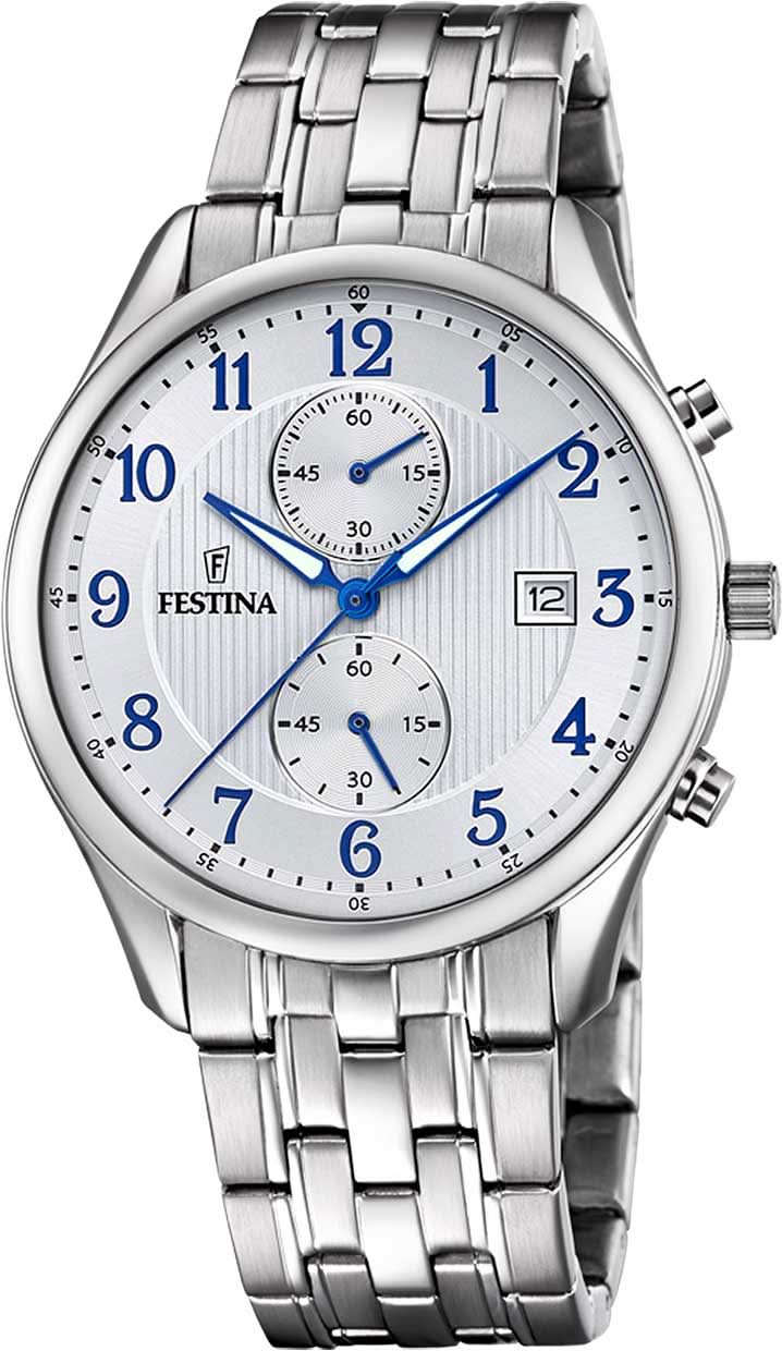 Festina Timeless Cronografo F6854/A da Uomo • Design cronografico sportivo • Acciaio inossidabile di alta qualità