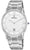 Orologio da donna con bracciale in acciaio inossidabile, quadrante bianco con numeri romani e datario