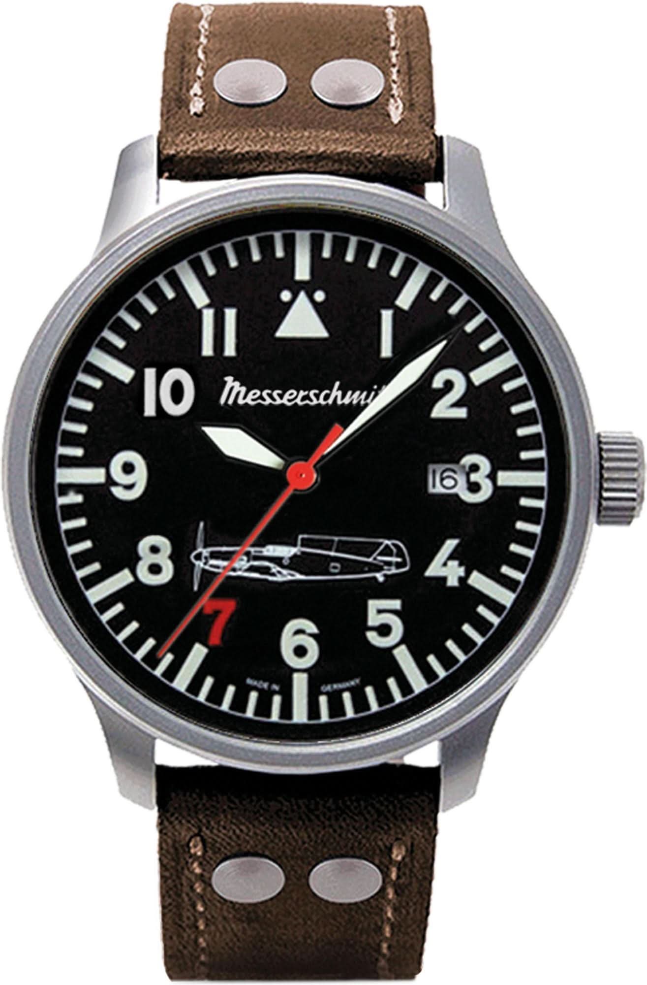 Orologio da uomo Messerschmitt ME 109 ME109-42R7 • Made in Germany • Design storico da aviatore