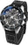 Orologio da uomo con cassa argentata, quadrante nero e cinturino in pelle nera