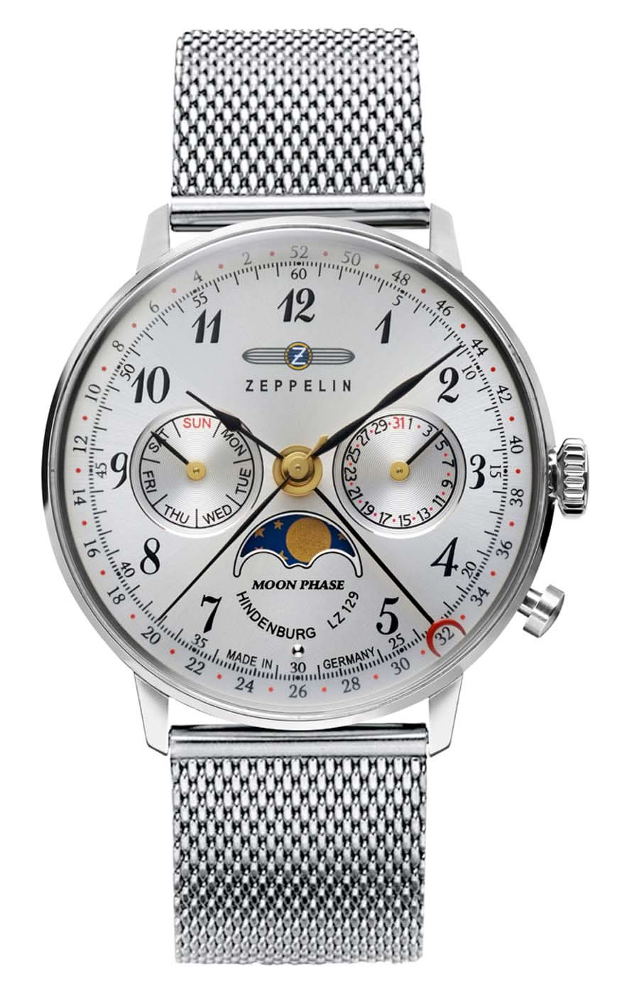 Orologio da donna Zeppelin LZ129 Hindenburg 7037M-1 • Fase lunare • Made in Germany
