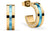 Orecchini a cerchio quadrati in acciaio inossidabile con pietre - Bering Jewelry Modello: 725-1130-05