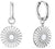 Orecchini Arctic Flowers Argento lucido - Acciaio inossidabile con motivo solare - Modello Bering 765-150-05