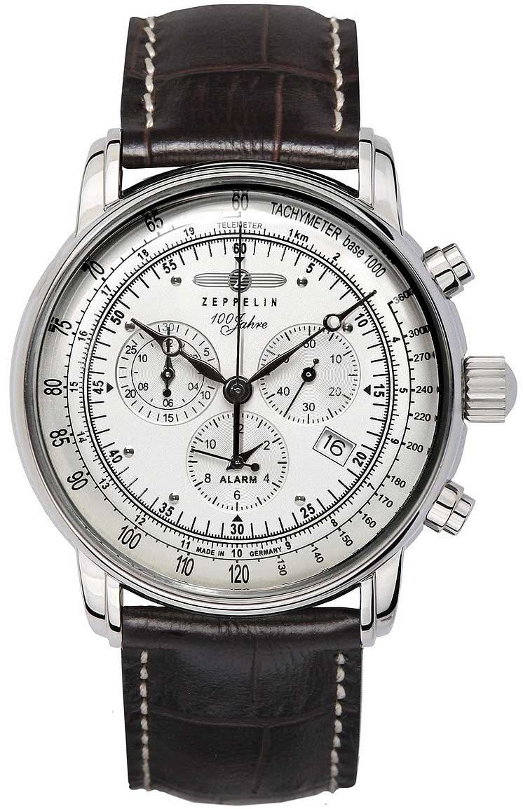Zeppelin 100 Anni Zeppelin 7680M-1 Orologio da Uomo • Made in Germany • Cronografo con Sveglia