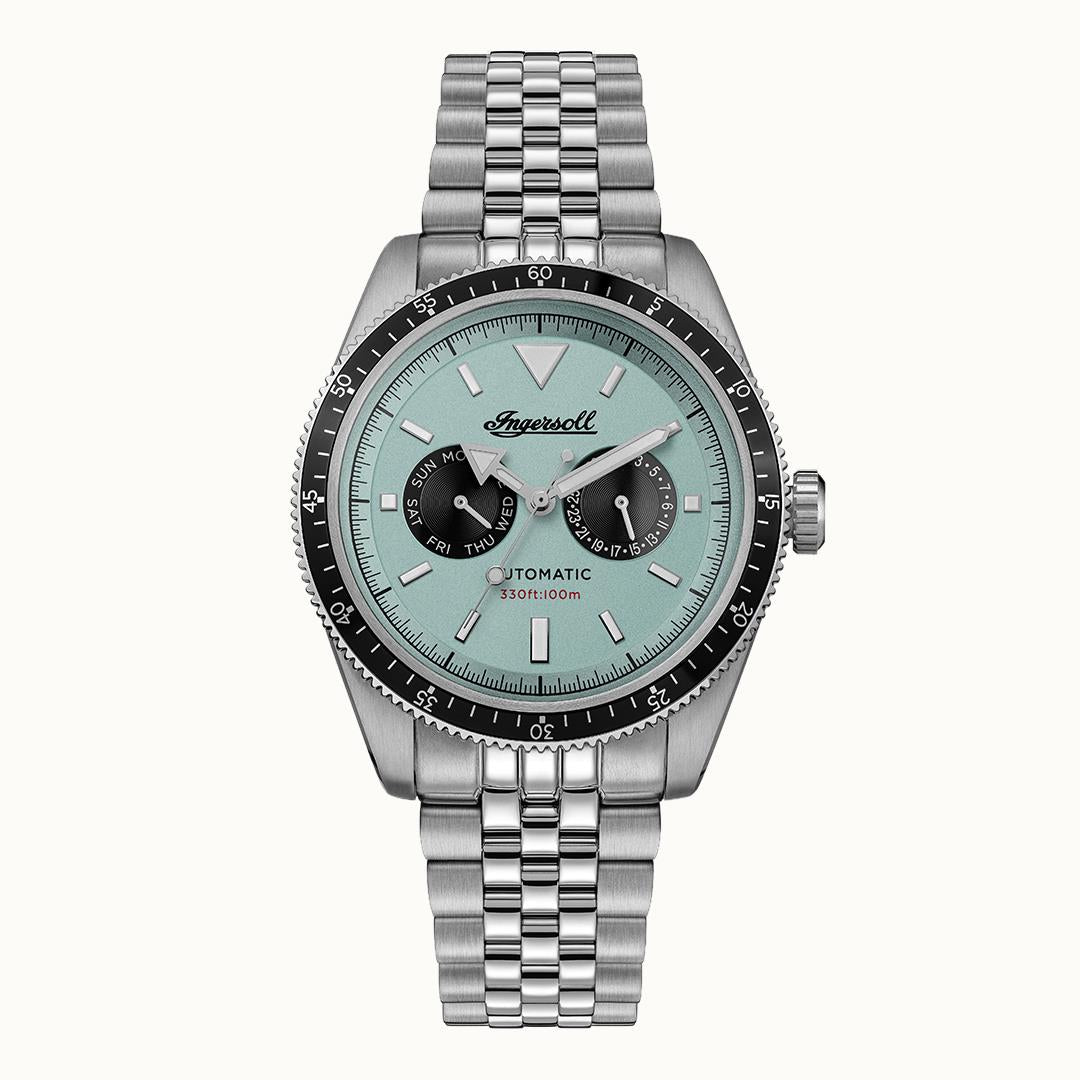 Ingersoll 1892 The Outlaw I17202 Herren Armbanduhr Türkis • Automatikwerk • Mineralglas