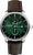 Orologio da uomo automatico Zeppelin: quadrante verde, cinturino in pelle marrone