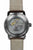 Fondello orologio da uomo automatico con movimento a vista e cinturino in pelle beige, cassa in acciaio