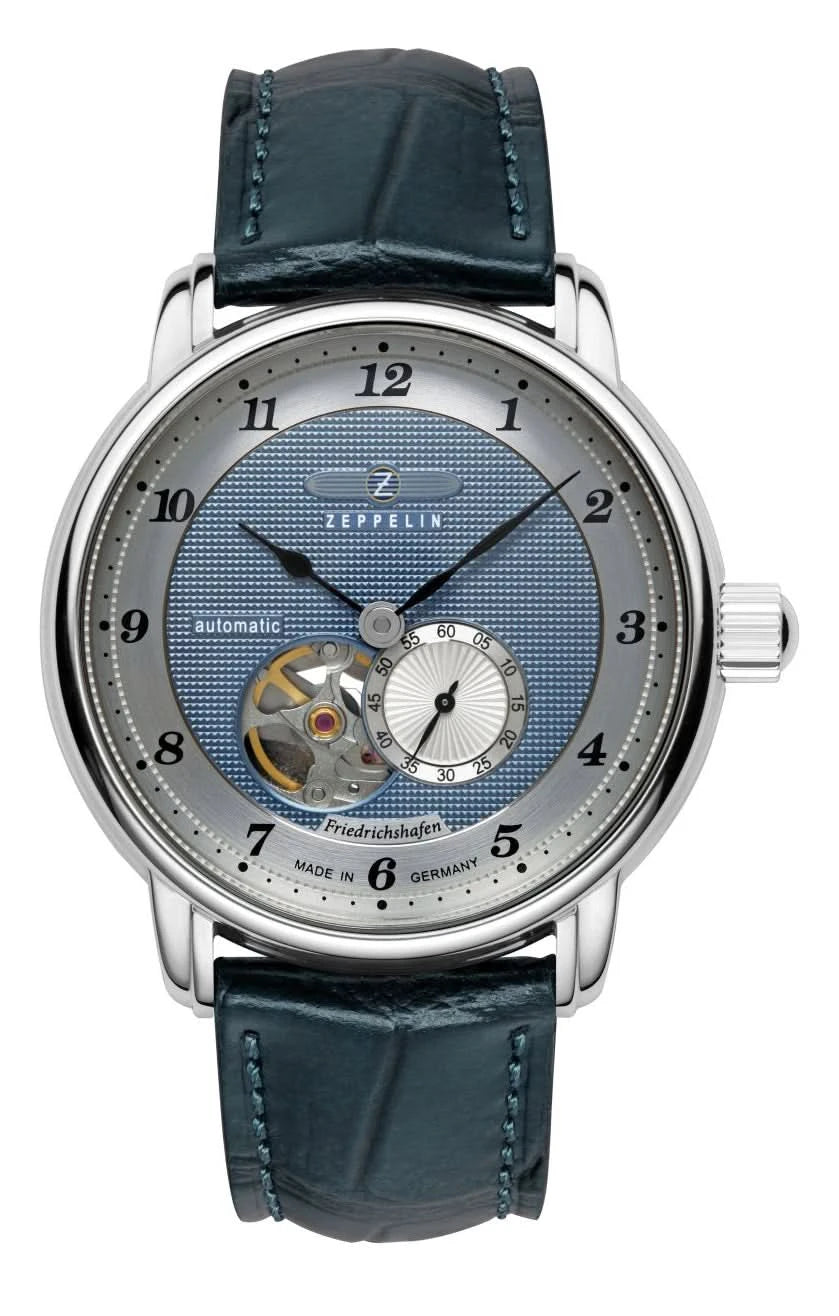 Zeppelin Friedrichshafen 8566-3 Orologio da uomo • Made in Germany • Open Heart