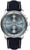 Orologio da uomo con quadrante blu, cassa in acciaio inossidabile e cinturino in pelle blu scuro