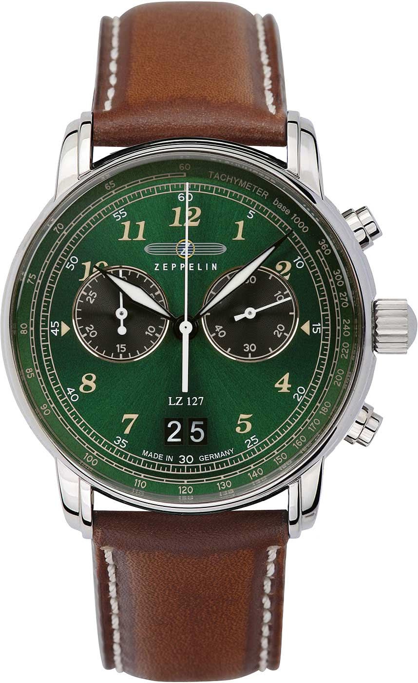 Orologio da uomo Zeppelin LZ 127 Graf Zeppelin 8684-4 • Made in Germany • Cronografo al quarzo