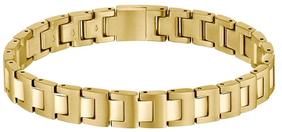 Bracciale da uomo Boss Candor Jewelry, acciaio inossidabile placcato IP, chiusura magnetica, 19 cm - Modello Boss: 1580753