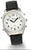 Orologio da polso Atlanta con quadrante analogico bianco e cinturino in pelle nera