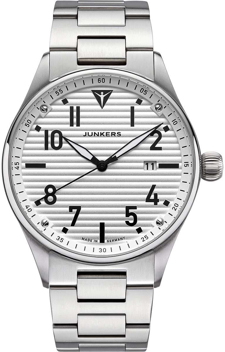 "Orologio da uomo Junkers Flieger Wellblech 9.02.03.03.M • Look lamiera ondulata • Made in Germany"