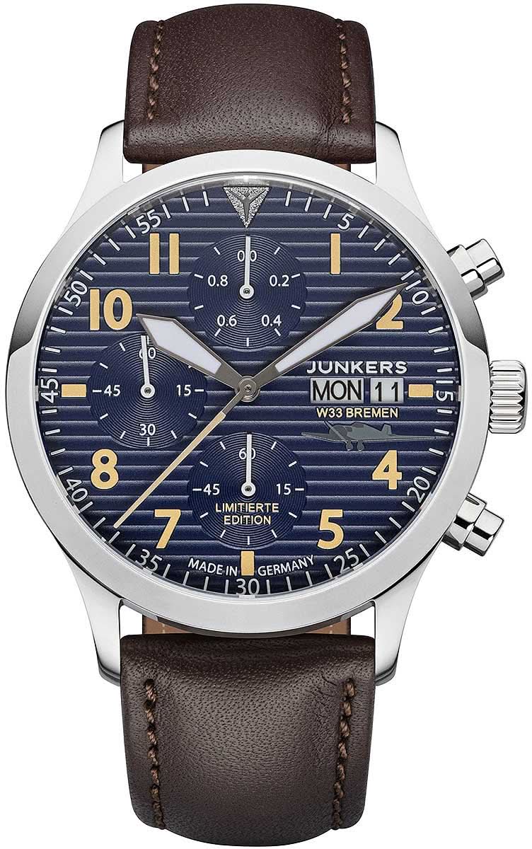 Junkers W33 9.14.02.01 Orologio da uomo • Lamiera ondulata • Vetro zaffiro