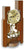 Orologio da tavolo in legno con movimento a pendolo, quadrante romano e pendolo in ottone, cassa marrone