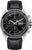 Orologio da uomo Junkers con cinturino in pelle nera, quadrante nero e cronografo
