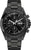 Orologio cronografo da uomo Junkers nero con tachimetro, tre sottoquadranti e cinturino nero.