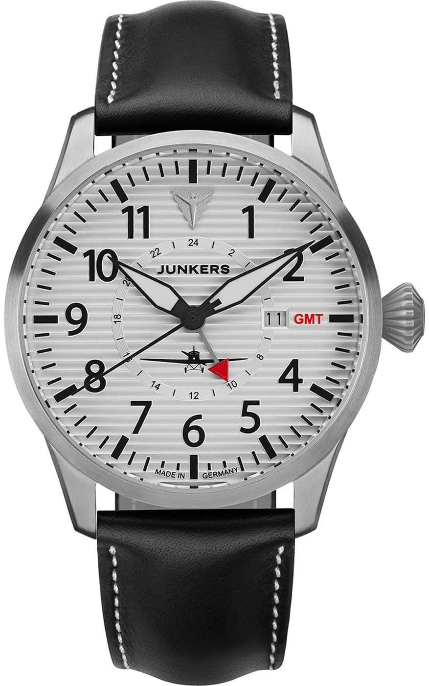 Orologio da uomo Junkers Flieger GMT 9.53.01.03 • Funzione GMT • Made in Germany