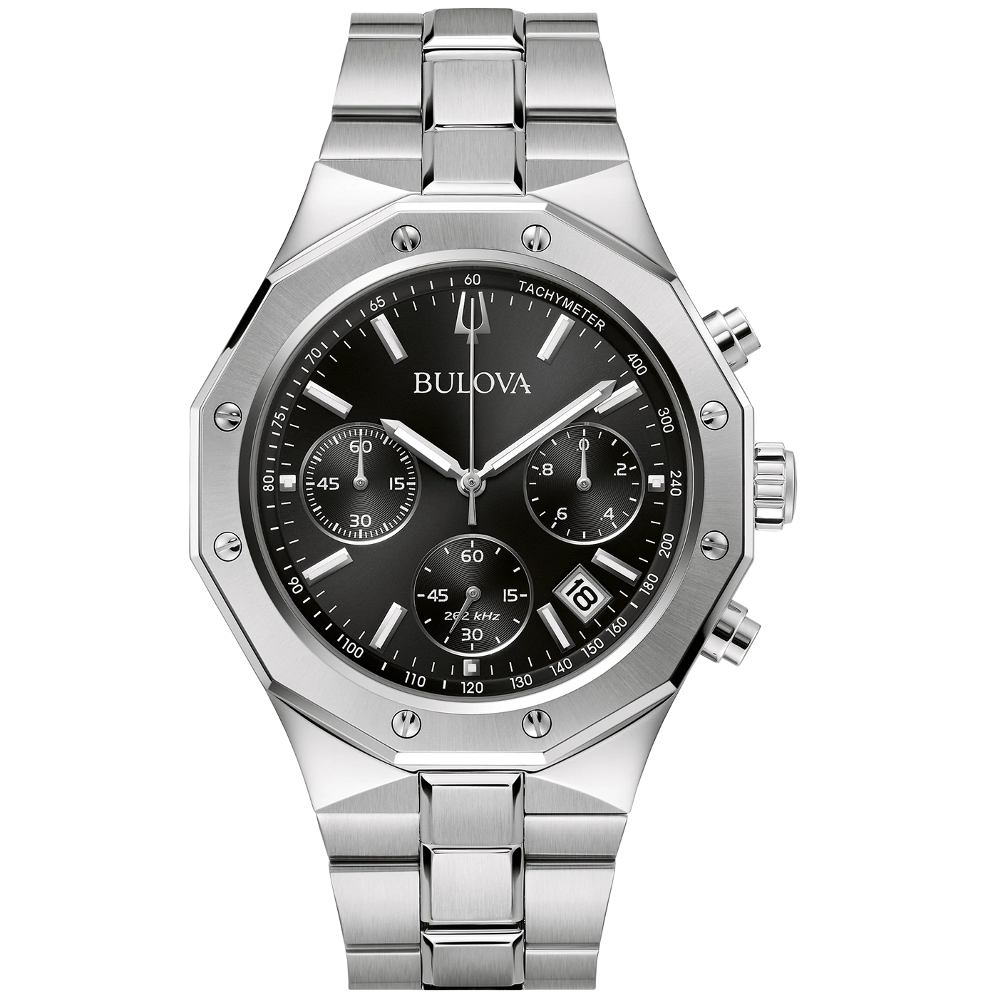 Bulova 96B410 Misc Classic Herrenuhr Schwarz • Chronograph • Edelstahlgehäuse