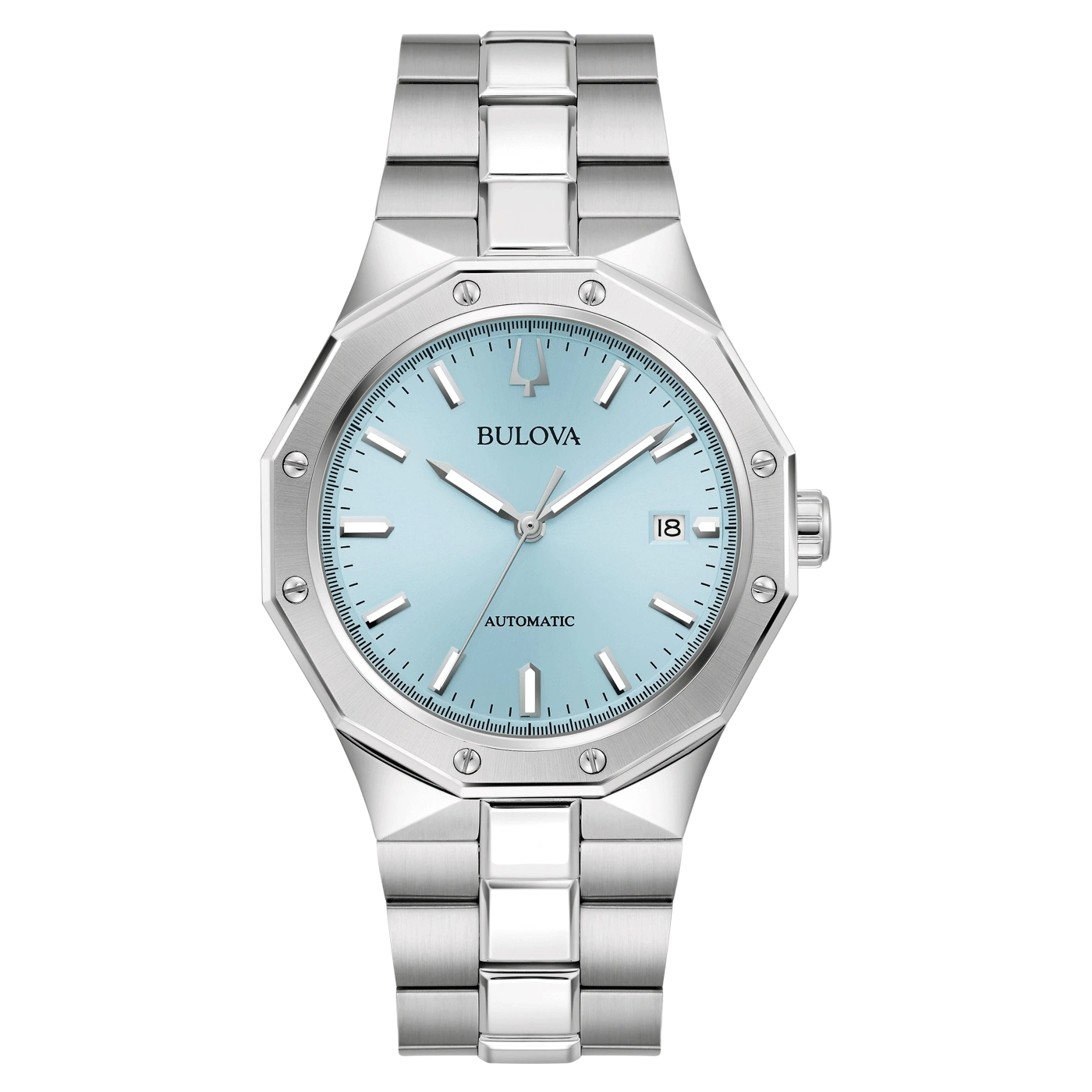 Bulova Classic 96B462 Herrenuhr Hellblau • Automatikwerk • Saphirglas
