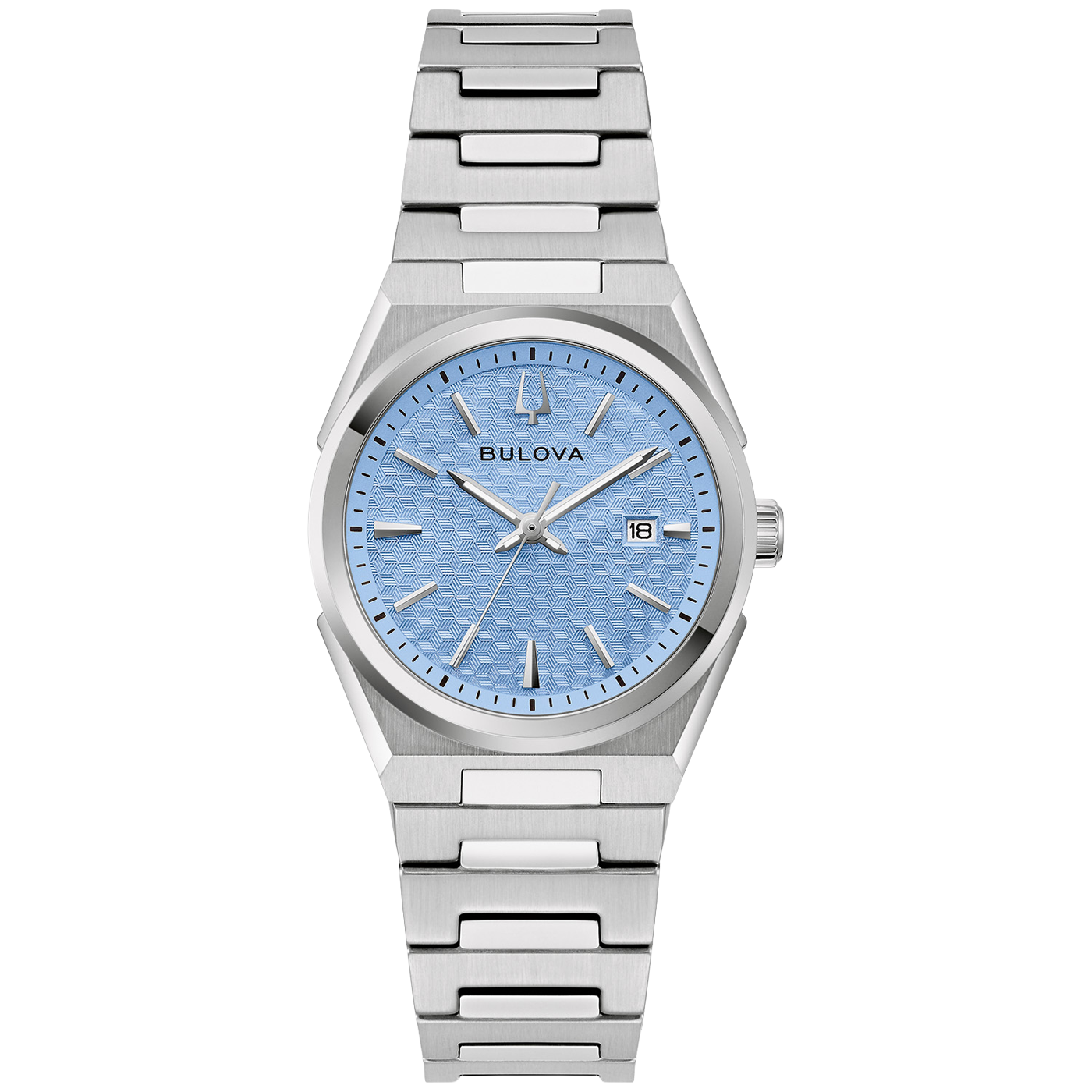 Bulova Classic 96M177 Damenuhr Blau • Quarzwerk mit Datum • Edelstahlgehäuse