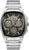 Orologio da uomo Bulova con bracciale in acciaio inossidabile argentato e quadrante scuro, design curvo