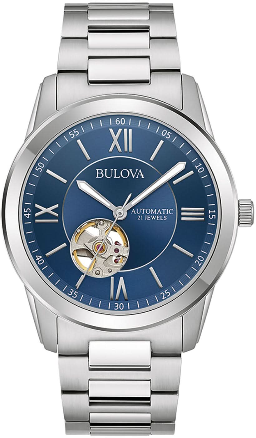 Orologio da uomo Bulova Sutton 96A281 • Movimento automatico • Open Heart