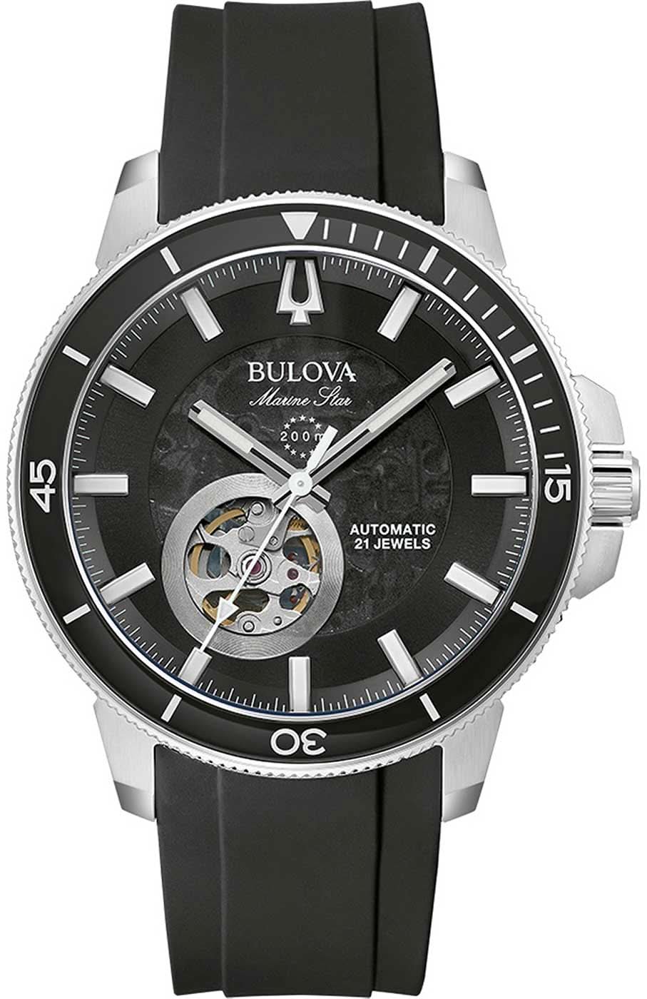 Bulova Marine Star 96A288 Orologio da Uomo • Automatico • Impermeabile 200m