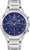 Bulova Herrenarmbanduhr: blaues Zifferblatt, Chronograph, gebogenes Edelstahlgehäuse, Metallarmband