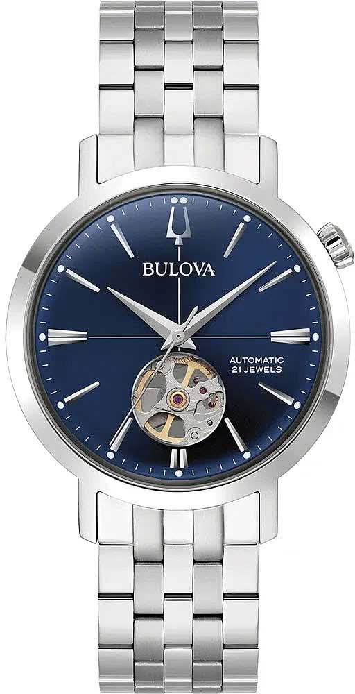 Orologio da uomo Bulova con quadrante blu e bracciale in acciaio inossidabile