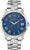 Orologio da uomo Bulova in acciaio inossidabile con quadrante blu, datario