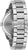 Orologio da polso da uomo Bulova, vista laterale con cassa in acciaio inossidabile e bracciale a maglie, corona