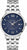 Orologio da uomo Bulova: quadrante blu, numeri romani, datario, cinturino in acciaio inossidabile.