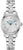 Orologio da donna con bracciale in metallo argentato, quadrante bianco, indici romani, datario 18