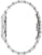 Bracciale in acciaio inossidabile argentato per orologio da donna, vista laterale, con anse sul corpo dell'orologio