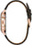 Bulova Aerojet Herrenuhr in Roségold-Optik, Seitenansicht, dunkles Lederarmband