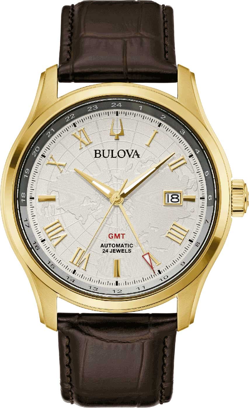 Orologio da uomo Bulova Wilton GMT 97B210 • GMT automatico • Vetro zaffiro