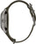 Orologio da uomo, vista laterale, con cinturino in pelle verde oliva e cassa in acciaio grigio