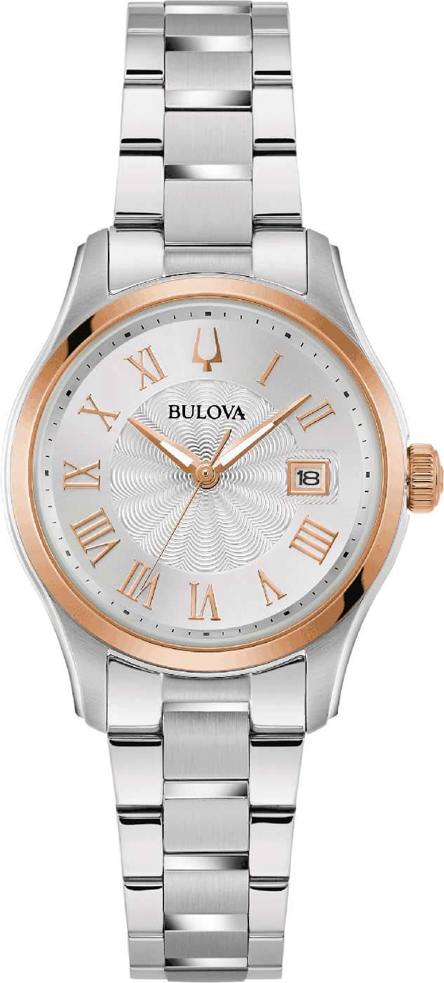 Bulova Classic Wilton 98M136 da Donna • Decorazione Clous de Paris • Bicolore