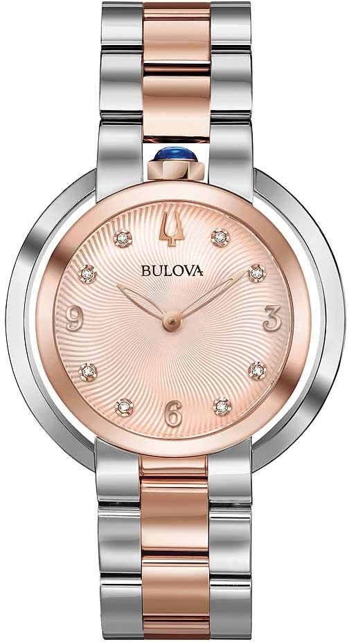 Bulova Rubaiyat 98P174 da donna • 8 diamanti • vetro zaffiro