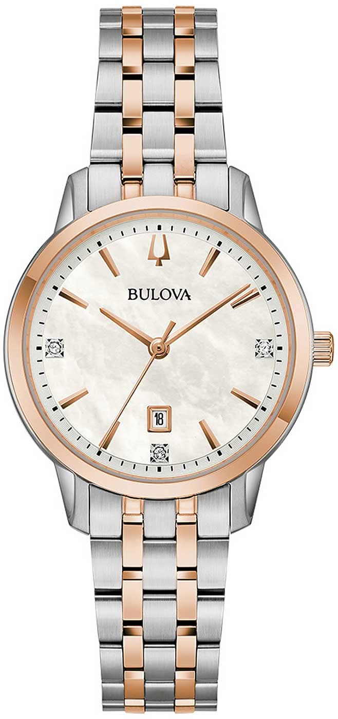 Bulova Sutton 98P213 da donna • Dettagli in diamanti • Quadrante in madreperla