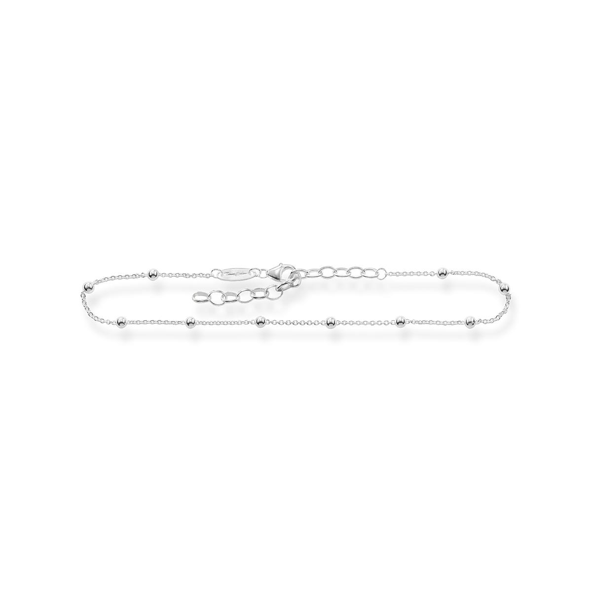 Cavigliera in argento sterling 925 con piccoli puntini e chiusura