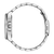 Herrenarmbanduhr Edelstahlgehäuse mit seitlicher Krone und polierter Lünette